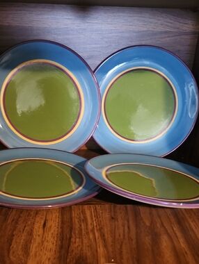 Dansk Coba Inca Blue Dinner Plates (4)